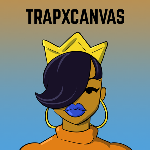 TrapxCanvas - VIRTUAL PAINT PARTY Home Kit (Black Queen)